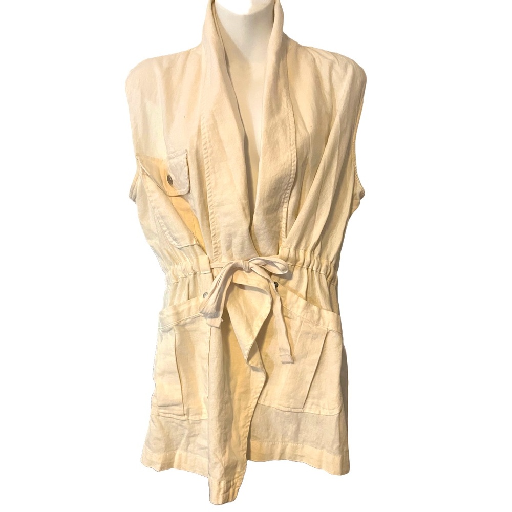 a stunning off white vest